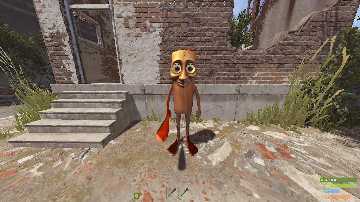 Rust scene with the overlay